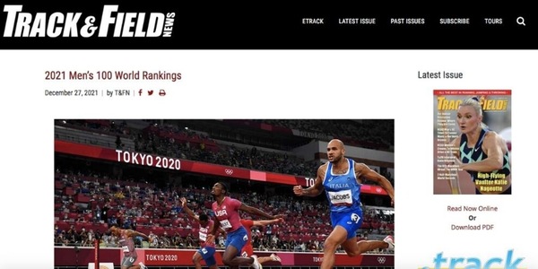 Jacobs incoronato dalla Bibbia Usa dell'Atletica: "Dopo Bolt, lui"