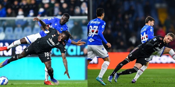 Moviola Samp-Juve: Colley-Kean e mano Rabiot, ok tutti e due i rigori