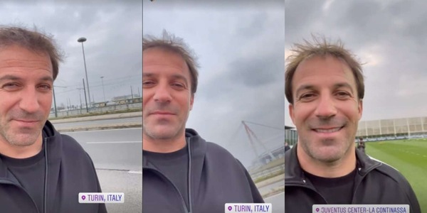Del Piero è tornato a Torino: stasera sarà all'Allianz Stadium per Juve-Villarreal