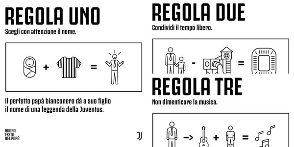 Juve, il manuale perfetto del papà bianconero: tre semplici regole