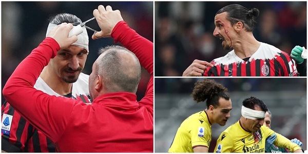 Ibrahimovic-Medel, pauroso scontro in Milan-Bologna