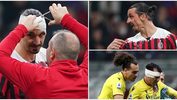 Ibrahimovic-Medel, pauroso scontro in Milan-Bologna