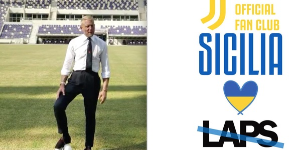 Lapo Elkann e Juventus Club Sicilia per l'Ucraina