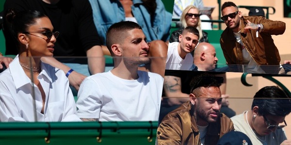Verratti con la moglie Jessica e Neymar a Montecarlo