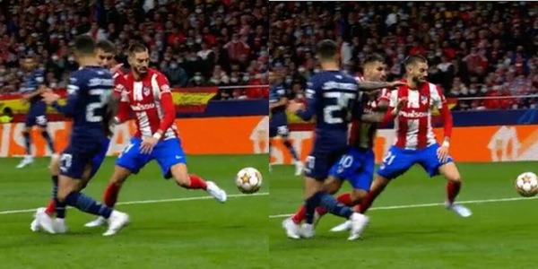 Atletico-City, Cancelo stende Correa in area: niente rigore FOTO