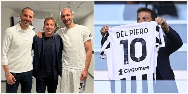 Juve, Del Piero scherza sui social con Bonucci e Chiellini