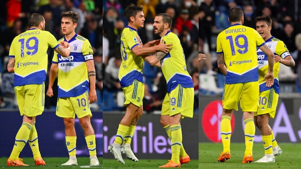La Juve stende il Sassuolo: strana esultanza di Dybala con Bonucci