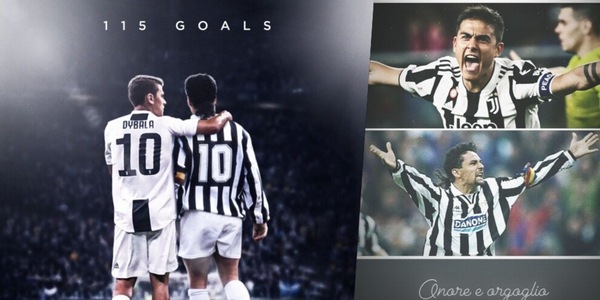 Juve, Dybala raggiunge Baggio: "Onore e orgoglio"