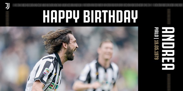 Juve, gli auguri a Pirlo: "Buon compleanno"