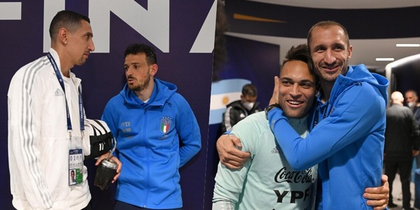 Pre Italia-Argentina: Di Maria con Florenzi, Chiellini "marca" Lautaro