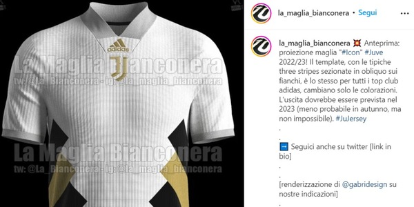 Juve, svelata la nuova maglia Icon: tutta bianca con fasce ai lati