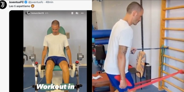 Bonucci si allena e la Juve lo chiama: "Leo ti aspettiamo"