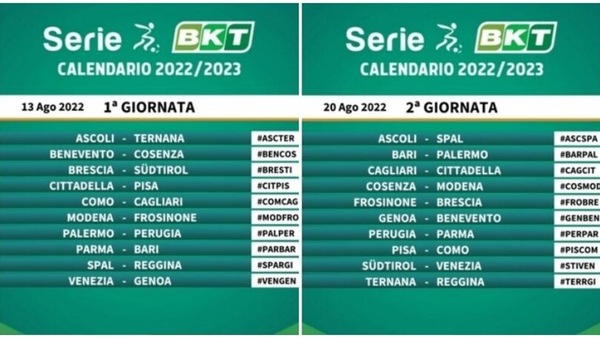 Serie B 2022-23, il calendario