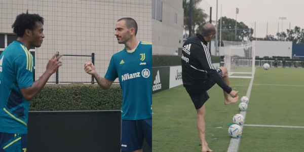 Juve, nuova Corner Challenge: Bonucci contro Cuadrado...e Allegri