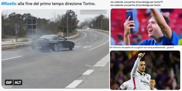 Eintracht-Bayern, Kostic fa scatenare i tifosi Juve sul web