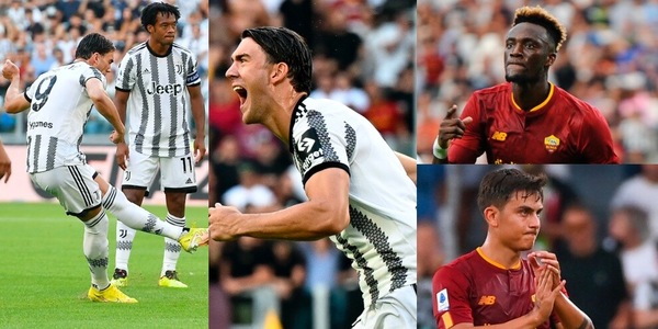 Vlahovic su punizione! Assist Dybala e gol Abraham: Juve-Roma 1-1