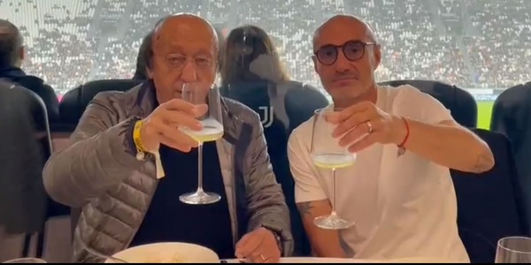 Moggi, dalla Juve alla Juve: complimenti a Miretti e brindisi con Montero