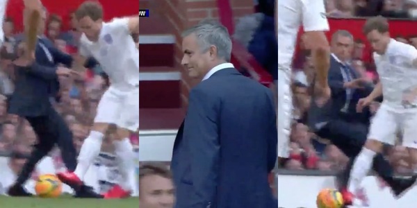 Mourinho versione mediano: il tackle su Olly Murs
