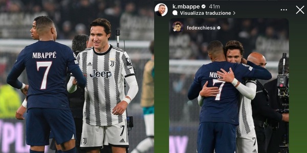 Mbappé-Chiesa, dopo l’abbraccio la risposta: fuoriclasse anche sui social