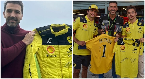Buffon, Leclerc e il regalo giallo griffato Ferrari