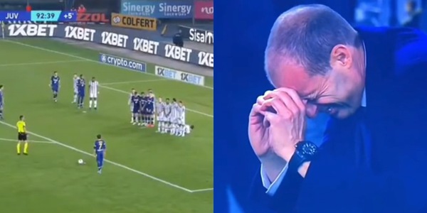 Allegri, mago o santo? La reazione alla punizione di Verdi in Verona-Juventus