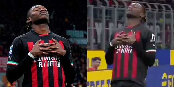 Milan-Fiorentina, Leao segna ed esulta come Cristiano Ronaldo