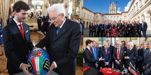 Bagnaia da Mattarella: un casco con dedica per il Presidente della Repubblica