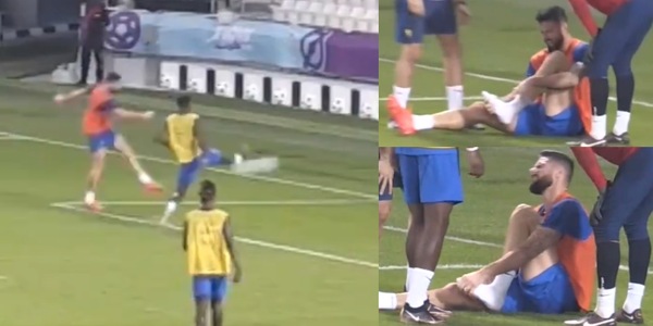 Francia, Giroud si fa male calciando: dalla paura al sollievo FOTO