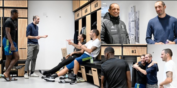 Chiellini torna alla Juve: l’incontro con Allegri e l’abbraccio con la squadra