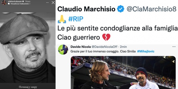 Addio a Mihajlovic: il mondo dello sport piange Sinisa