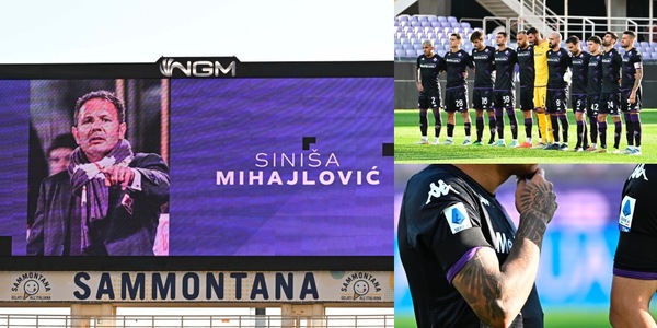 La Fiorentina ricorda Mihajlovic: minuto di silenzio e lutto al braccio