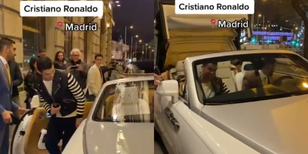 Cristiano Ronaldo in Rolls-Royce per Madrid: tifosi in delirio sui social