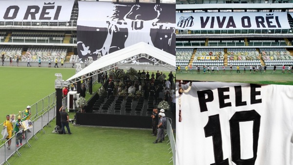 Pelé, la veglia funebre: la solenne processione davanti al feretro