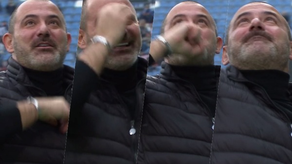 Augello segna il 2-0, Stankovic alza gli occhi al cielo e manda un bacio pensando a Mihajlovic