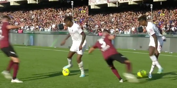 Leao, che numero! La FOTOSEQUENZA del dribbling su Daniliuc