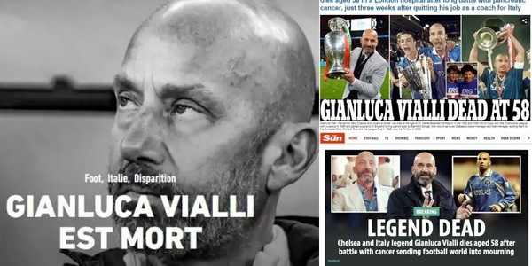Vialli, le reazioni della stampa estera: “È morta una leggenda”