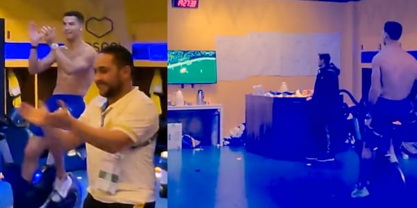Cristiano Ronaldo, tribuna e cyclette mentre l'Al Nassr gioca