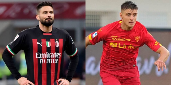 Lecce-Milan, attaccanti contro. Giroud il presente, Colombo il futuro?