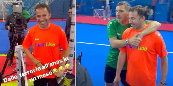 Totti, il nuovo siparietto con Del Piero: "Ha cambiato lavoro..."