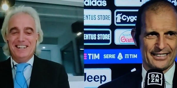 Allegri, Grassani e il siparietto sulla cravatta al termine di Juve-Atalanta