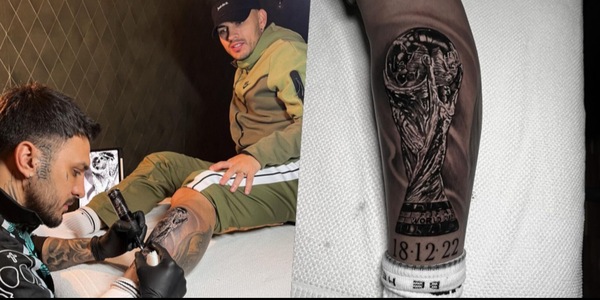 Juventus, Paredes e il nuovo tatuaggio con la Coppa del Mondo (e la data del trionfo)