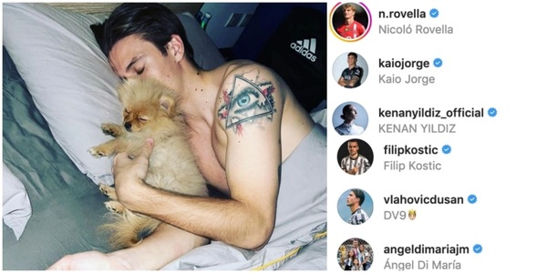 Fagioli, foto col cane e il pieno di like bianconeri: "Un giorno con la Champions"