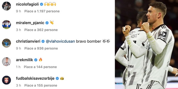 Vlahovic tra Juve e Sanremo: anche Vieri lo esalta dopo la doppietta