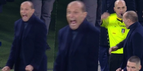 Allegri esulta davanti a Fabbri: il Var e Juve-Fiorentina