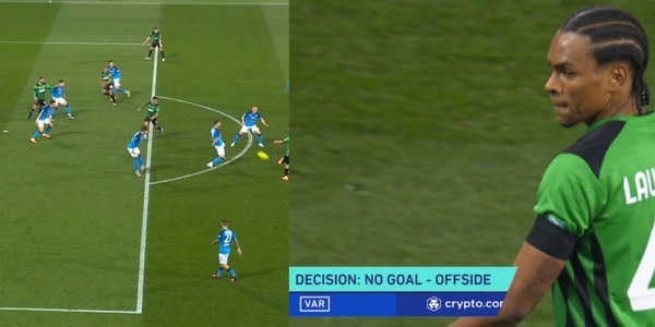 Sassuolo-Napoli: la sequenza del gol annullato a Laurienté