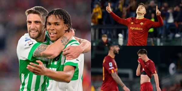 Poker Sassuolo, Roma ko in dieci: Laurienté show, Dybala non basta