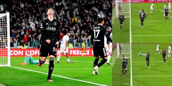 Juve, il pensiero di Kostic e il gesto di Vlahovic al gol di Soulé