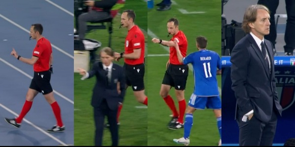 Rigore Italia-Inghilterra: arbitro al Var, gesto del no e Mancini incredulo