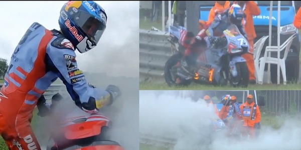 Alex Marquez, paura in Argentina: moto in fiamme durante le qualifiche