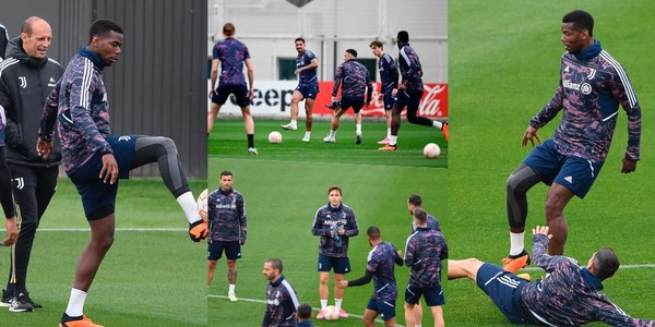 Juve, Di Maria scatenato e sprazzi di Pogba: le FOTO dell'allenamento